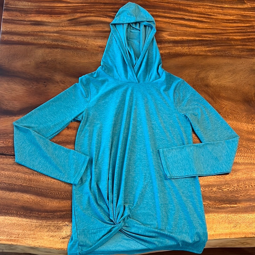 DSG TEAL KID LARGE MOISTURE WICKING LIGHT WEIGHT HOODIE LONG SLEEVE Large (14)